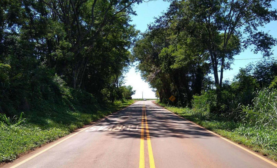 Trecho da PR-317 entre Toledo e Santa Helena recebe reforço na sinalização viária