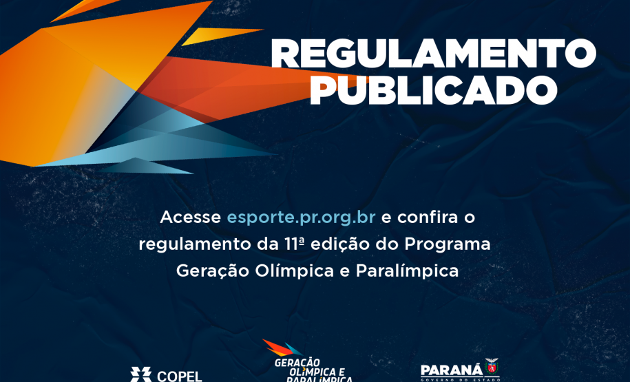 Publicado o regulamento para o Geração Olímpica e Paralímpica - Edição 2022