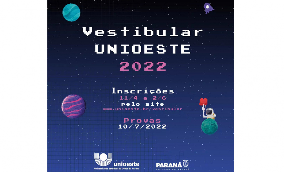 Vestibular Unioeste 2022 abre inscrições, provas serão dia 10 de julho