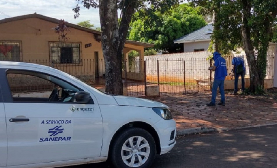 Sanepar vistoria ligações de esgoto em São Miguel do Iguaçu
