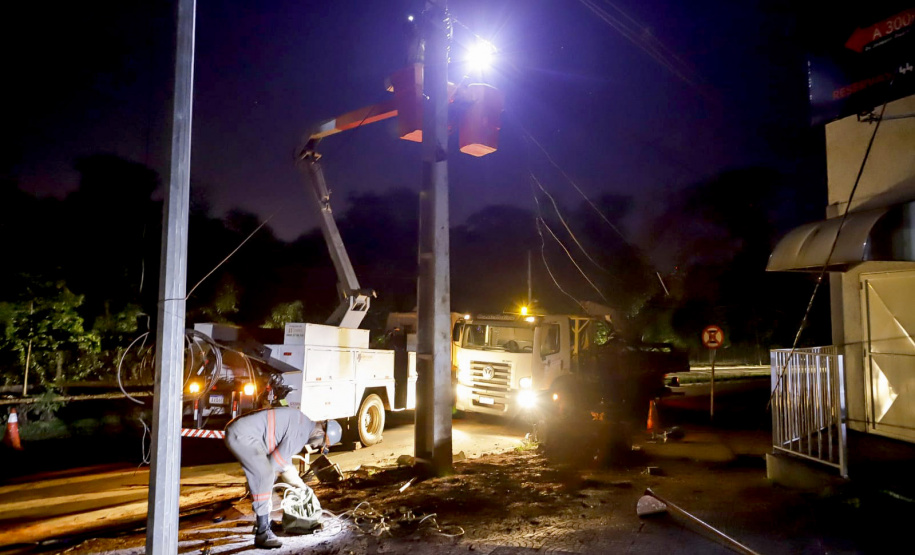 eEquipes da Copel foram convocadas neste domingo (24) para ajudar no trabalho de recomposição da rede de energia danificada nas cidades mais afetadas pelas chuvas, acompanhadas de fortes rajadas de vento, na noite de sexta-feira (22) e madrugada de sábado (23). - Curitiba, 24/04/2022