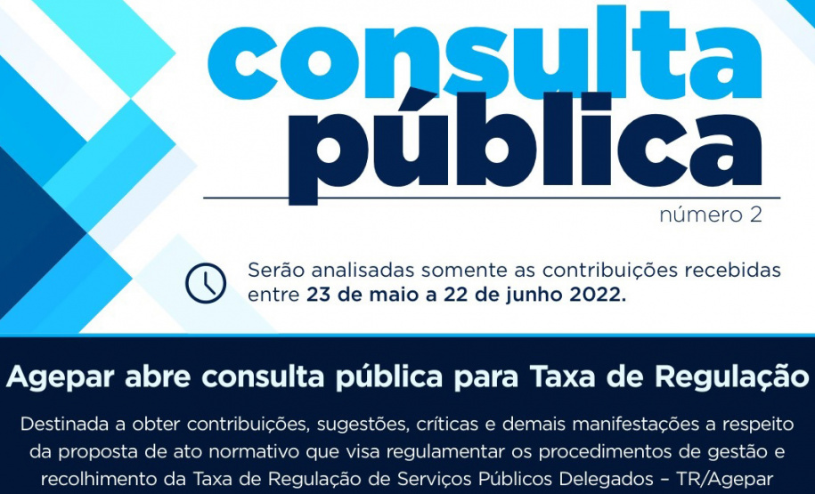 Agepar abre consulta pública para Taxa de Regulação