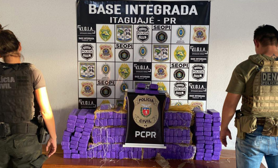 PCPR apreende 145 quilos de maconha e prende homem em Santo Inácio