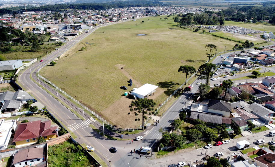 Governador Carlos Massa Ratinho Junior Assina Ordem de Serviço para construção do novo Terminal de Ônibus em Piraquara, na Região Metropolitana de Curitiba. Piraquara, 19/05/2022 -