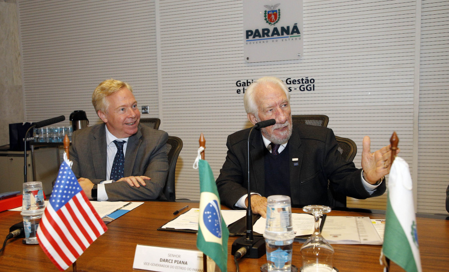 Reunião do vice-governador Darci Piana com o Cônsul-geral dos Estados Unidos em São Paulo David Hodge -