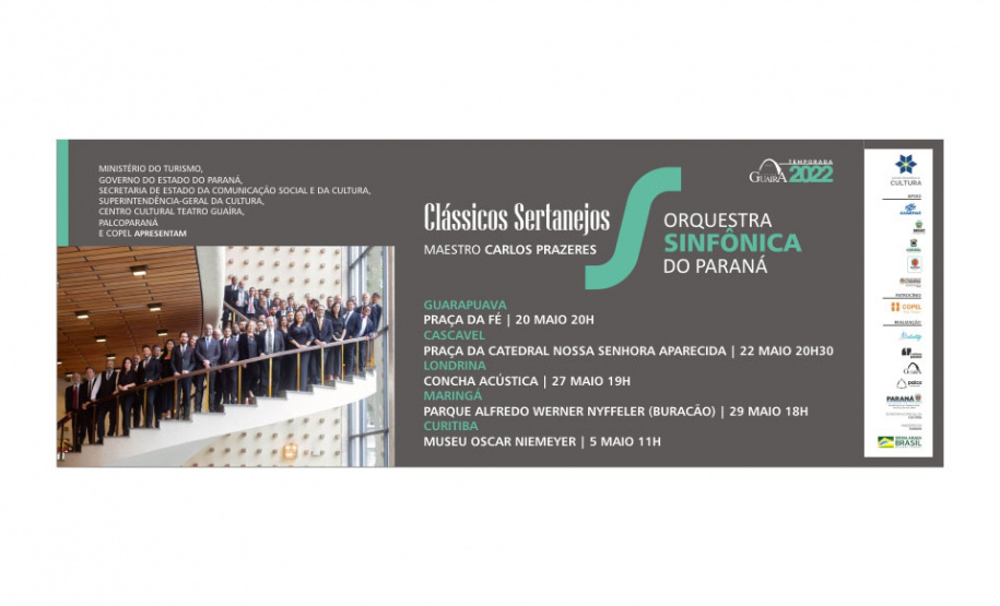 Orquestra Sinfônica do Paraná se apresenta em quatro cidades em maio