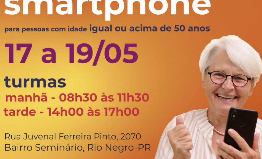 Paraná promove curso de smartphone para idosos em Rio Negro