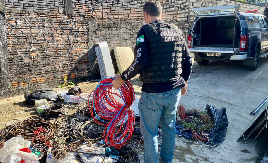 PCPR e Guarda Municipal apreendem 400 quilos de fios de cobre em Ponta Grossa