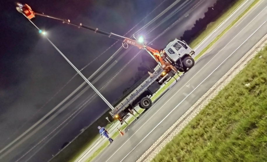 DER/PR garante nova iluminação para a rodovia João Leopoldo Jacomel