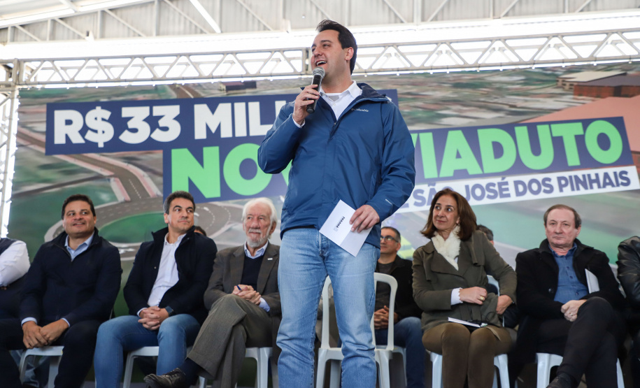 ASSINATURA DA ORDEM DE SERVIÇO DAS OBRAS DO NOVO VIADUTO DE SÃO JOSÉ DOS PINHAIS
