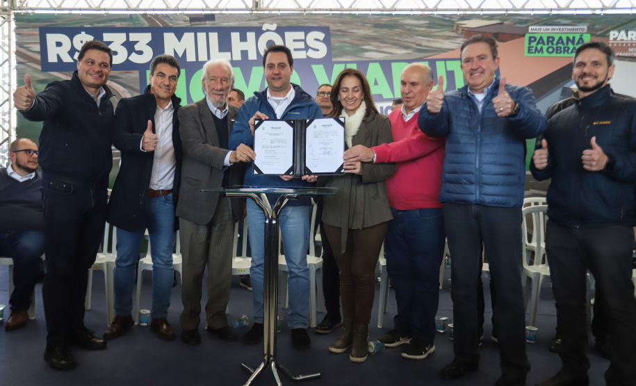 ASSINATURA DA ORDEM DE SERVIÇO DAS OBRAS DO NOVO VIADUTO DE SÃO JOSÉ DOS PINHAIS
