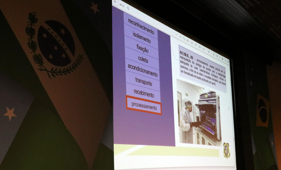 Polícia Científica do Paraná promove 2º Curso de Atualização e Padronização de Procedimentos dos Gestores