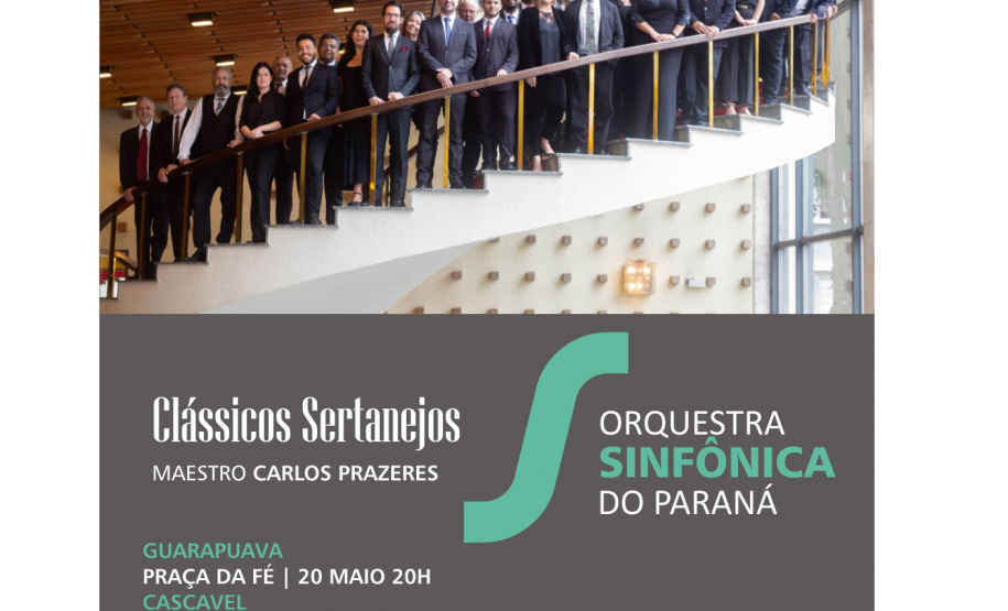 Orquestra Sinfônica do Paraná se apresenta em quatro cidades em maio