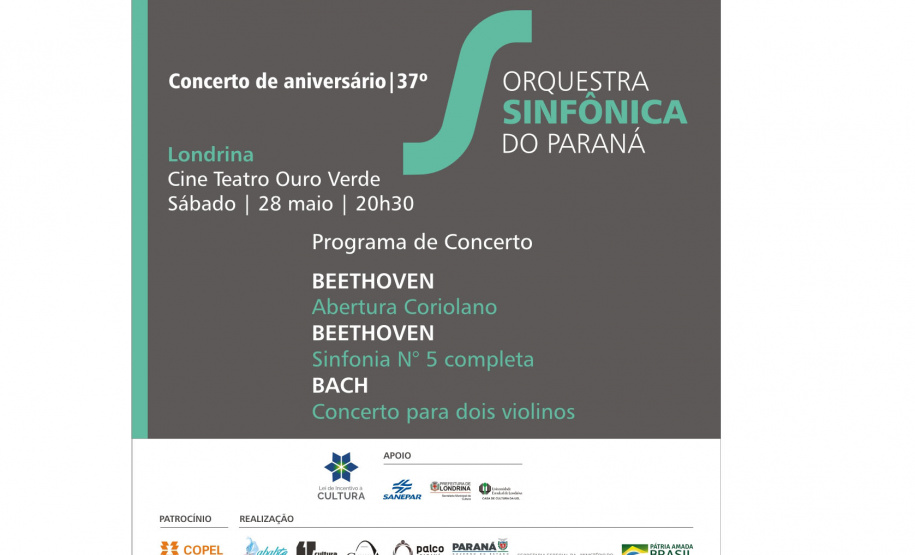 Orquestra Sinfônica do Paraná se apresenta em quatro cidades em maio