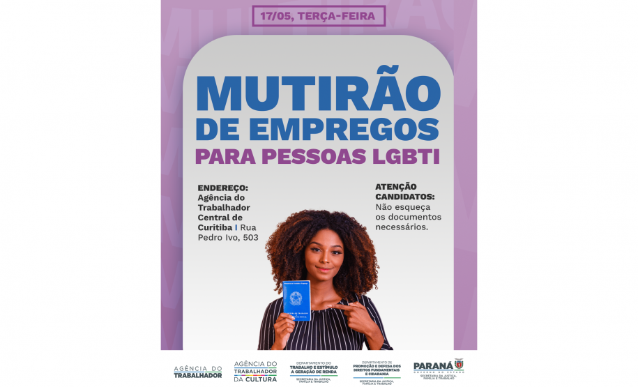 Paraná realiza o primeiro Dia de Empregabilidade LGBTI+ do Brasil