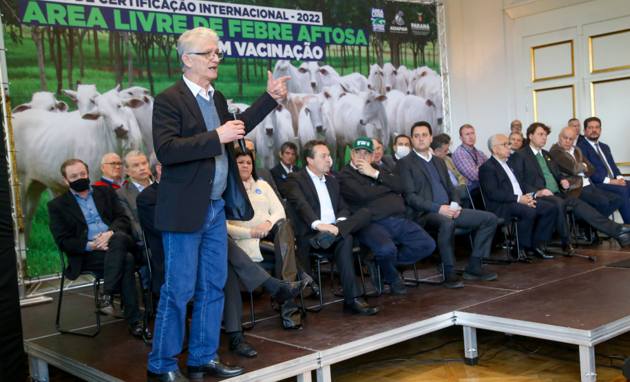 O Governo do Estado celebra nesta terça-feira (31) o primeiro ano do Paraná como área livre de febre aftosa sem vacinação e comemora os 10 anos de fundação da Agência de Defesa Agropecuária do Paraná (Adapar) - Curitiba, 31/05/2022