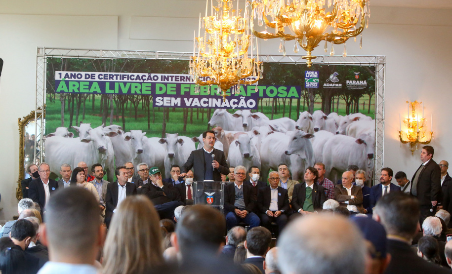 O Governo do Estado celebra nesta terça-feira (31) o primeiro ano do Paraná como área livre de febre aftosa sem vacinação e comemora os 10 anos de fundação da Agência de Defesa Agropecuária do Paraná (Adapar) - Curitiba, 31/05/2022