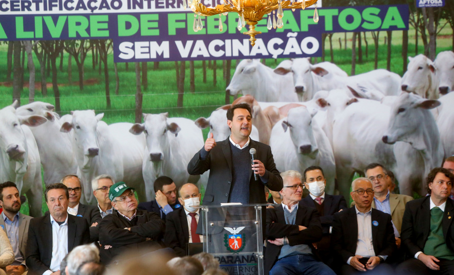 O Governo do Estado celebra nesta terça-feira (31) o primeiro ano do Paraná como área livre de febre aftosa sem vacinação e comemora os 10 anos de fundação da Agência de Defesa Agropecuária do Paraná (Adapar) - Curitiba, 31/05/2022