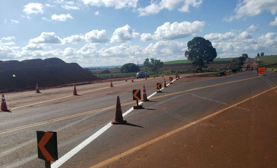 Duplicação da PR-323 em Doutor Camargo tem liberação parcial de nova pista