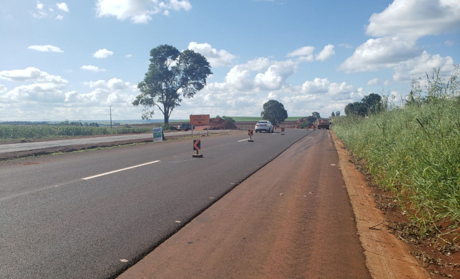 Duplicação da PR-323 em Doutor Camargo tem liberação parcial de nova pista