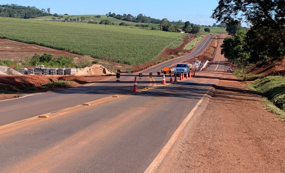 Duplicação da PR-323 em Doutor Camargo tem liberação parcial de nova pista
