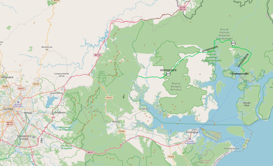 Três empresas disputam conservação da rodovia de Guaraqueçaba