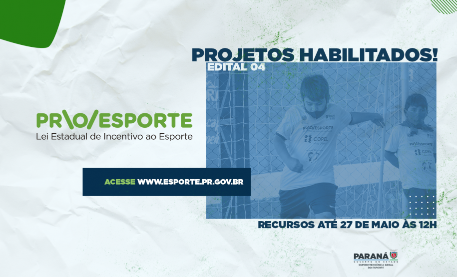 Governo divulga projetos habilitados no programa Proesporte
