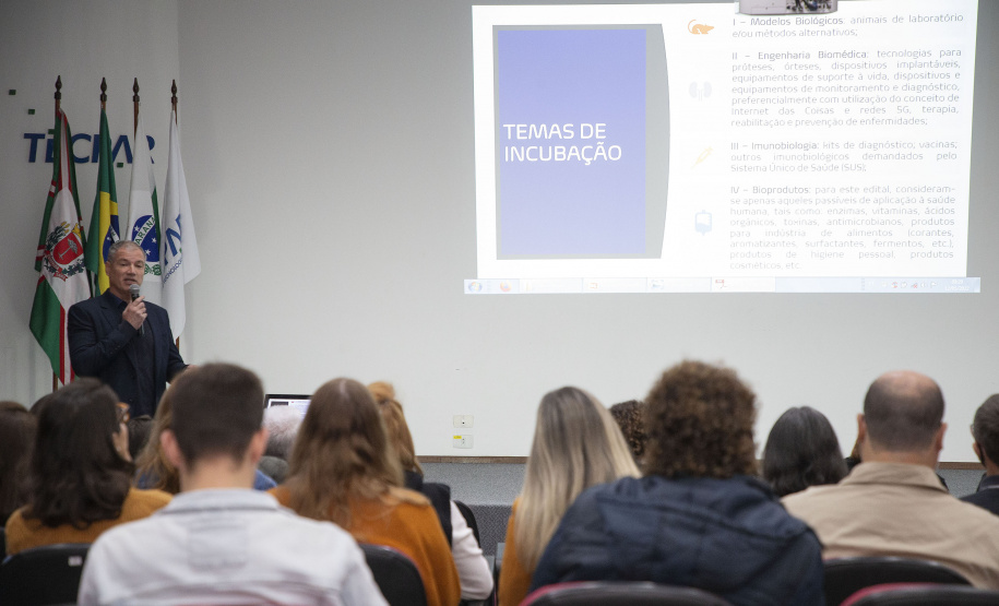 CURITIBA (BRASIL), 12/05/2022;  Presidente do Tecpar Jorge Augusto Callado Afonso, durante apresentação institucional de divulgação do Editlal das Startups da Saúde.- Curitiba, 11/05/2022 - Foto: Hedeson Alves/TECPAR