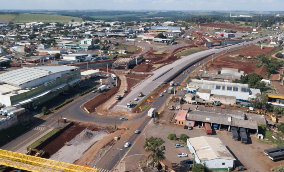 Obra do novo Trevo Cataratas em Cascavel chega a 80% de conclusão