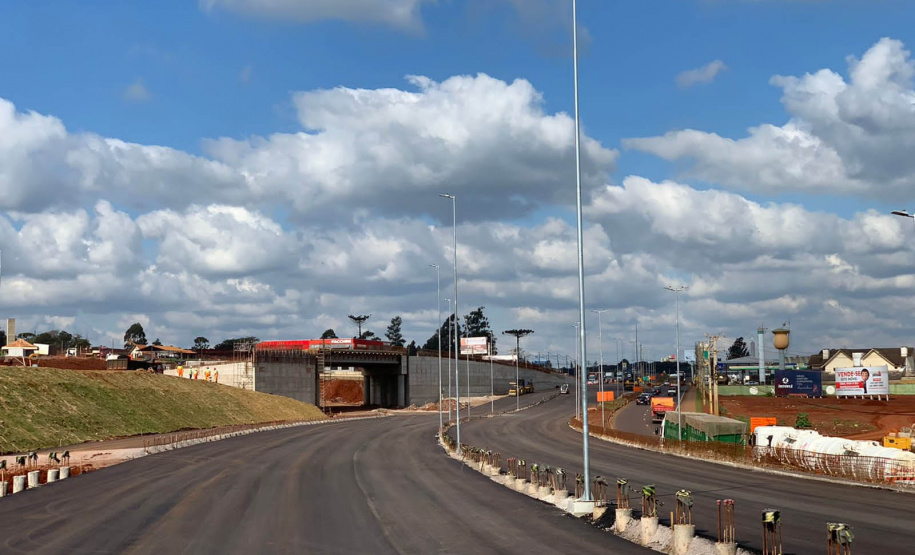 Obra do novo Trevo Cataratas em Cascavel chega a 80% de conclusão