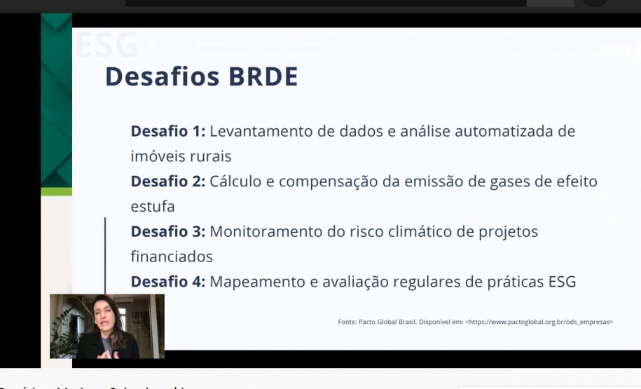 Doutora em Ciências Florestais fala sobre ESG e sustentabilidade em live do BRDE Cenários
