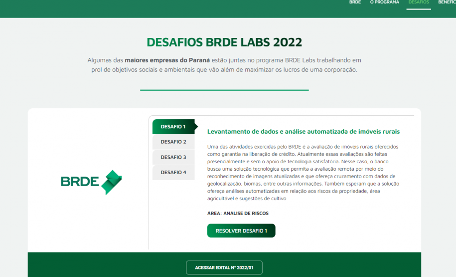 BRDE Labs no Paraná convoca startups para propor soluções a desafios ESG do banco e de empresas parceiras