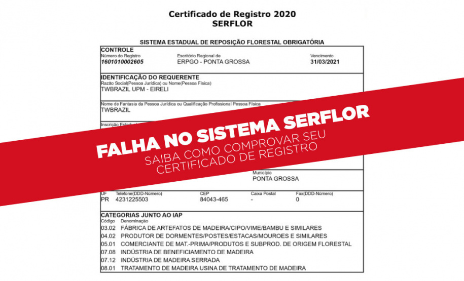 IAT informa instabilidade no Serflor e orienta consumidores cadastrados