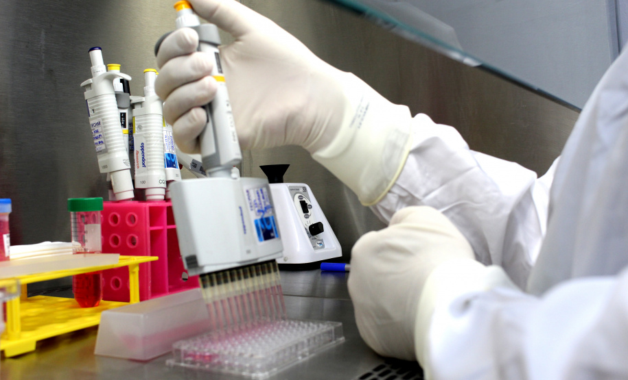 Realização de exame sorológico pelo Tecpar completa um ano, com foco na União Europeia e EUA - Na foto, profissionais do laboratório de sorologia do Tecpar realizam ensaios. O laboratório do Tecpar é credenciado no Centro para Controle e Prevenção de Doenças (CDC), dos EUA, e na agência francesa Anses-Nancy, laboratório de referência da UE