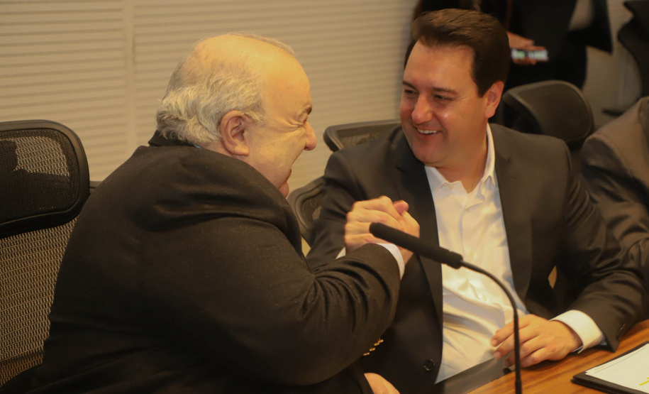 Governador Carlos Massa Ratinho Junior anuncia parceria entre Fiocruz,Tecpar e IBMP. Foto: Ari Dias/AEN.