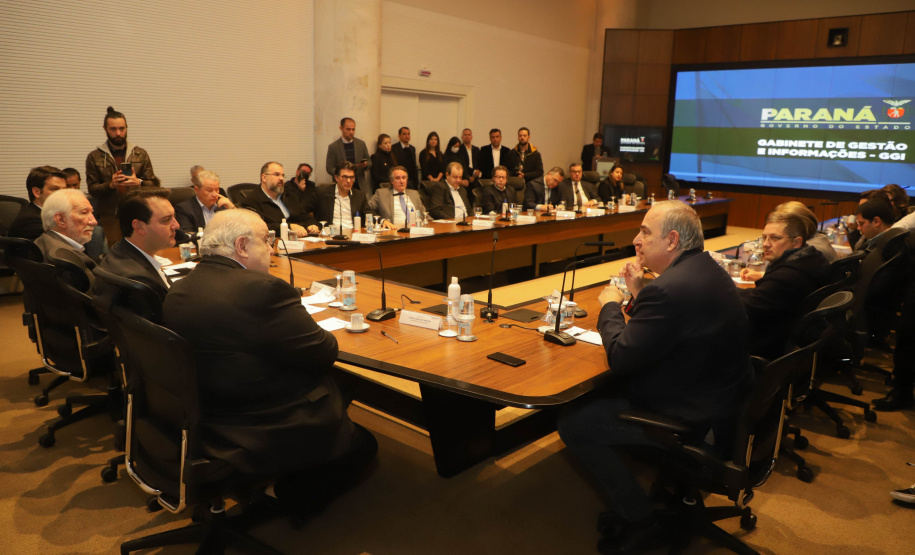 Governador Carlos Massa Ratinho Junior anuncia parceria entre Fiocruz,Tecpar e IBMP. Foto: Ari Dias/AEN.