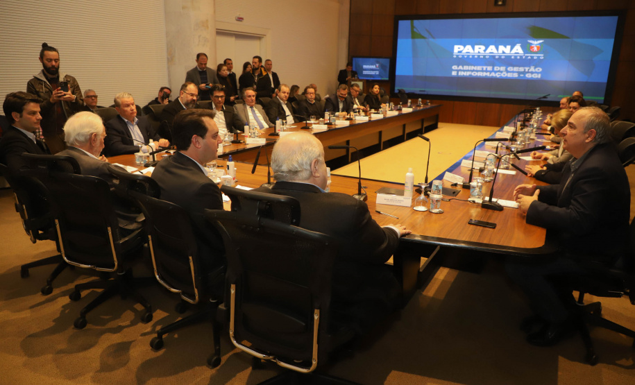 Governador Carlos Massa Ratinho Junior anuncia parceria entre Fiocruz,Tecpar e IBMP. Foto: Ari Dias/AEN.