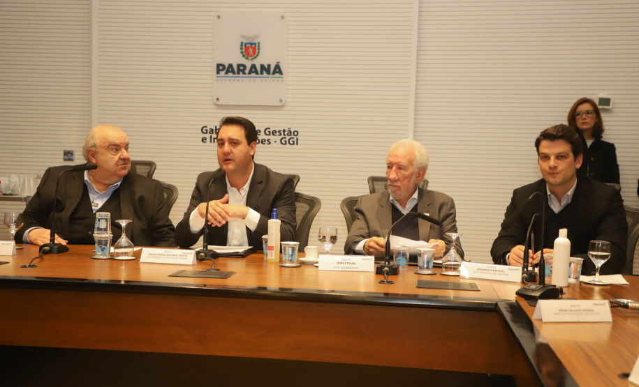 Governador Carlos Massa Ratinho Junior anuncia parceria entre Fiocruz,Tecpar e IBMP. Foto: Ari Dias/AEN.