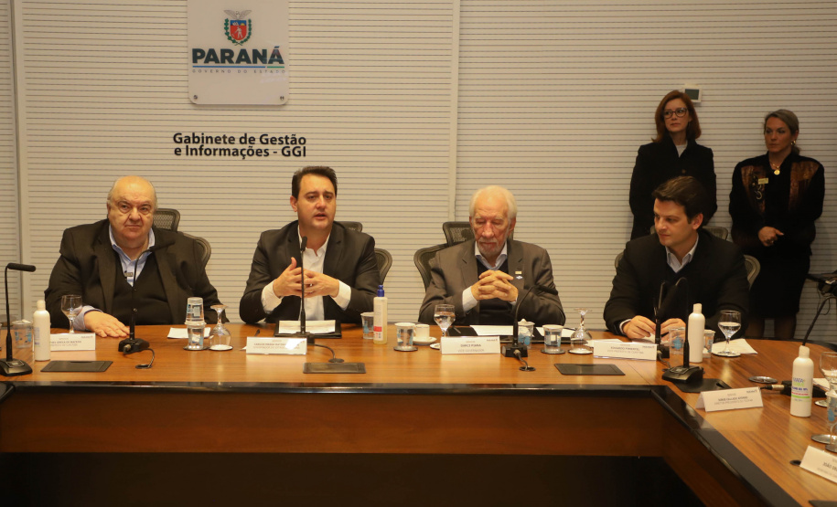 Governador Carlos Massa Ratinho Junior anuncia parceria entre Fiocruz,Tecpar e IBMP. Foto: Ari Dias/AEN.