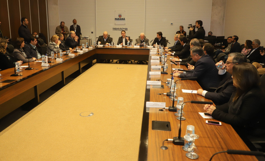 Governador Carlos Massa Ratinho Junior anuncia parceria entre Fiocruz,Tecpar e IBMP. Foto: Ari Dias/AEN.