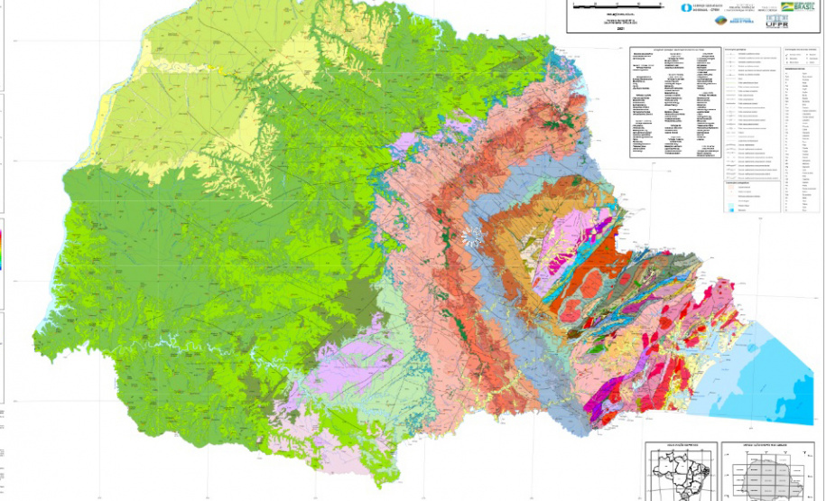 IAT disponibiliza para consulta novo mapa geológico e de recursos minerais do Paraná