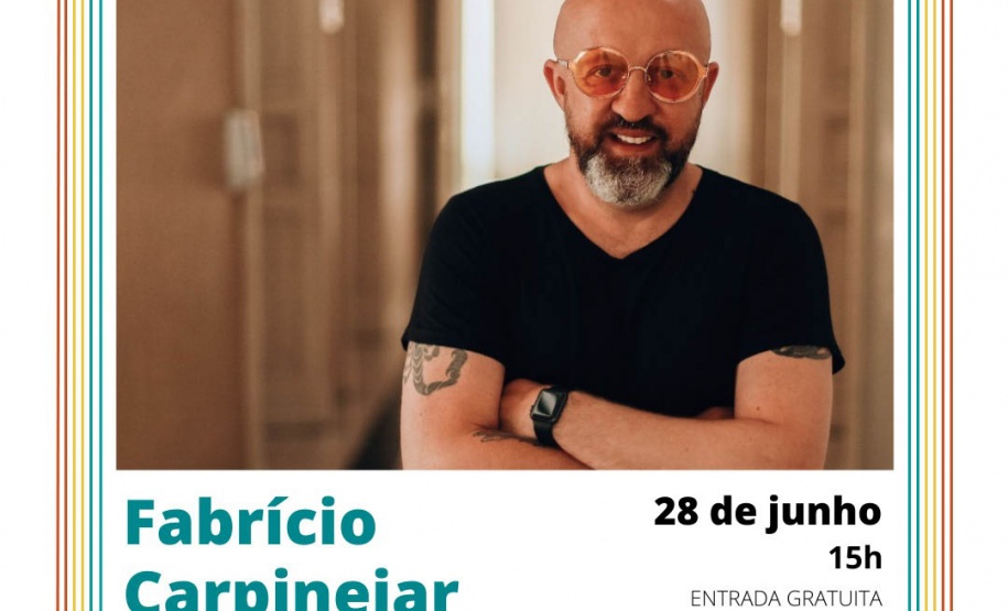 Fabrício Carpinejar participa de bate-papo na Biblioteca Pública no dia 28