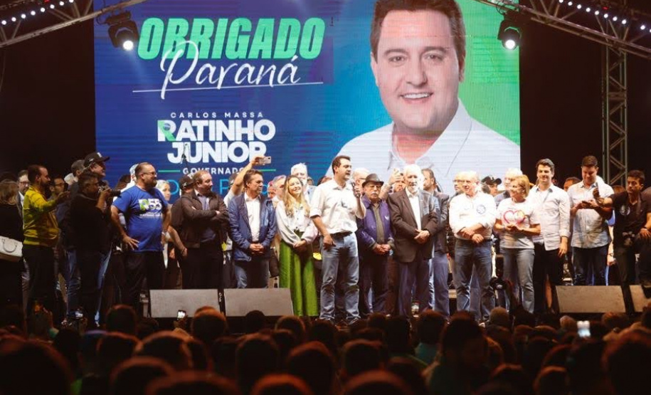 Ratinho Junior é reeleito com 69,6% dos votos e apoio de mais de 4 milhões de paranaenses