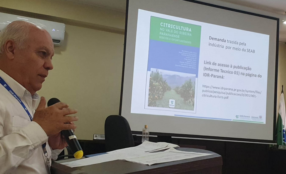 Publicação do IDR-Paraná discute oportunidades da citricultura no Vale do Ribeira
