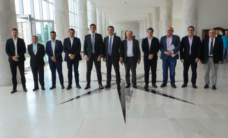 Governador Carlos Massa Ratinho Junior em agenda com Ministro da Infraestrutura Marcelo Sampaio. Foto: Ari Dias/AEN.