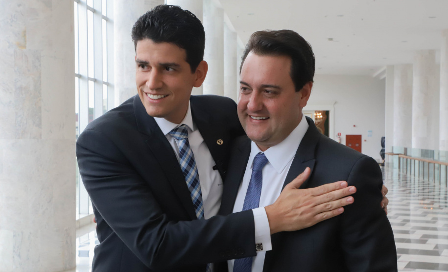 Governador Carlos Massa Ratinho Junior em agenda com Ministro da Infraestrutura Marcelo Sampaio. Foto: Ari Dias/AEN.