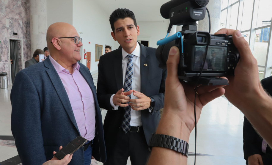 Governador Carlos Massa Ratinho Junior em agenda com Ministro da Infraestrutura Marcelo Sampaio. Foto: Ari Dias/AEN.