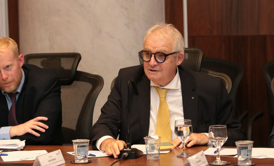 Vice-governador do Estado do Paraná, Darcia Piana, durante reunião com cônsules da União Europeia -