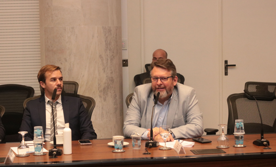 Vice-governador do Estado do Paraná, Darcia Piana, durante reunião com cônsules da União Europeia -