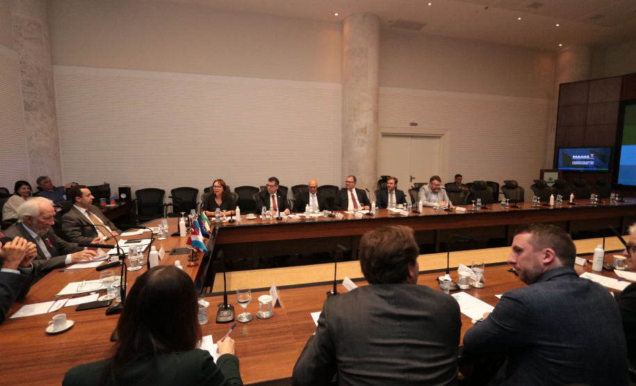 Vice-governador do Estado do Paraná, Darcia Piana, durante reunião com cônsules da União Europeia -